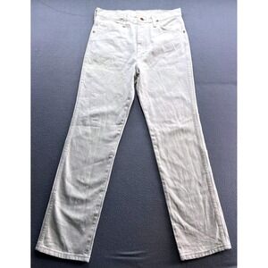 Wrangler Jeans Mens Size 33x32 Beige Denim Straight Leg